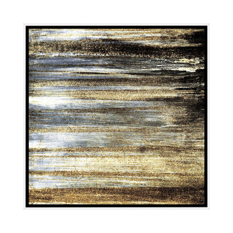 Brushed Gold by Kimberly Allen - Print on Canvas, White Framed, 66.04 cm H x 66.04 cm W
