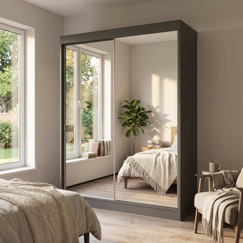 Armoire grise Aria, Gris, H 80 po x l 59 po x P 25,5 po