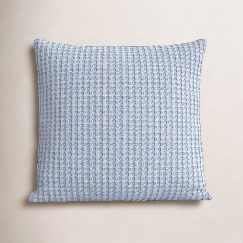 Ruta Cotton Reversible Pillow Cover, Denim, 20" H x 20" W