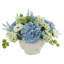 Hydrangeas, Viburnum and Astilbe Arranged in Ceramic Vase