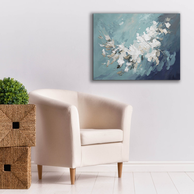 Art mural sur toile Wrought Studio ™ «Windy White» par Svetlana Aleynikova, H 26 po x l 34 po