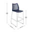 Tabouret de bar empilable avec dossier ventilé et repose-pieds intégré-112818891-112818894-112818892
