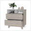 Commode 2 tiroirs Portobelo, 2 tablettes, plateau supérieur, 4 pieds-2132171765