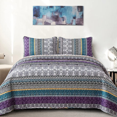 Ensemble de courtepointe 3 pièces Boho