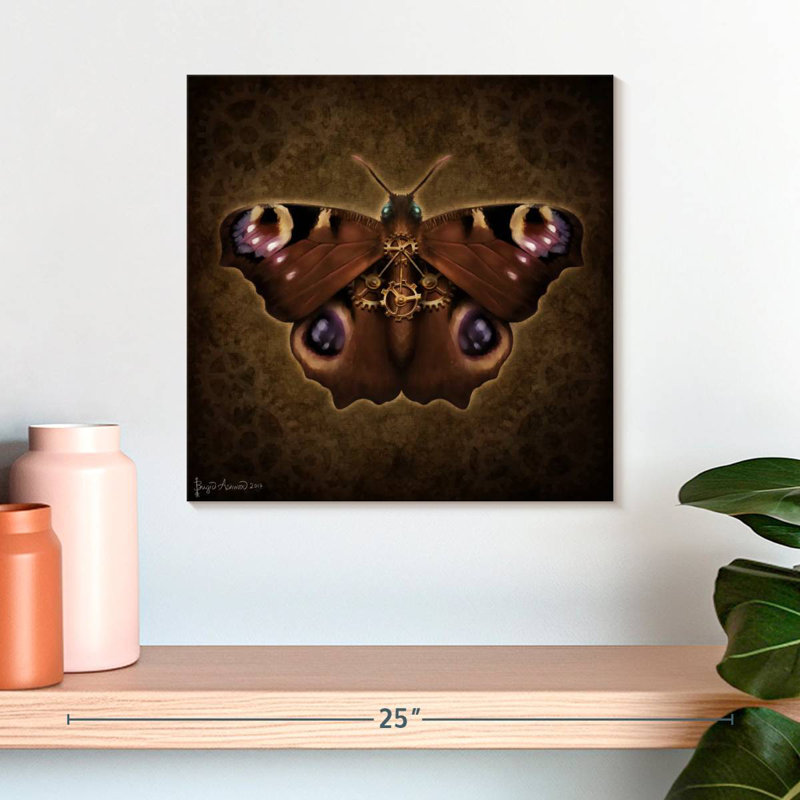 Papillon paon Steampunk II, H 16 po x l 16 po