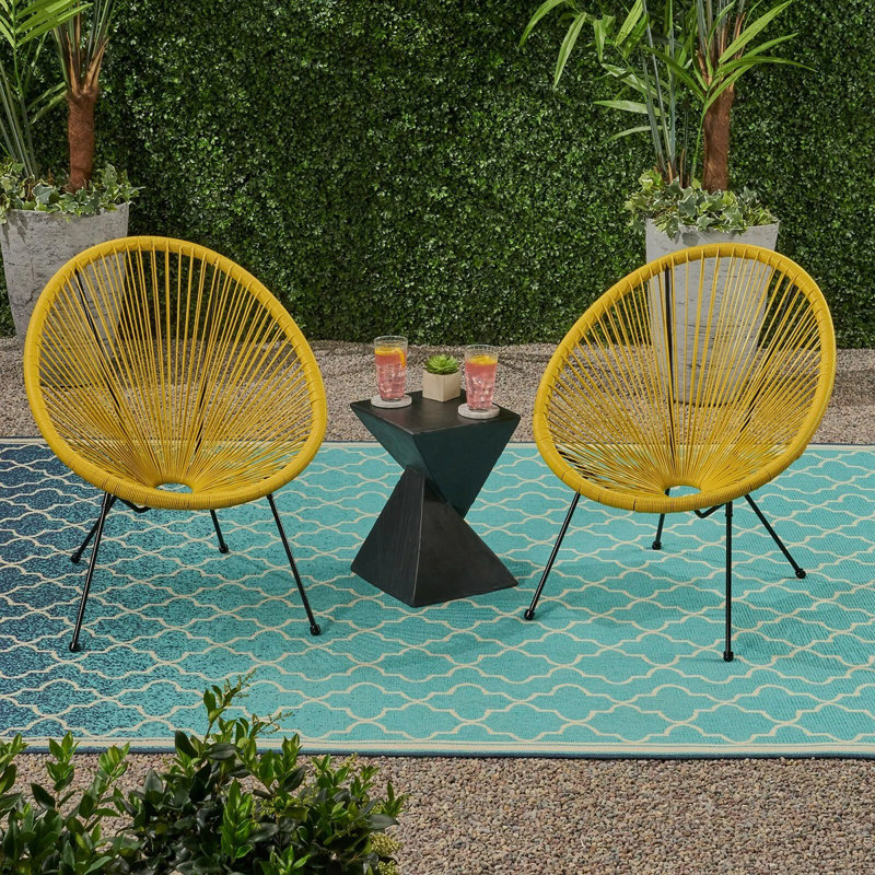 Chaise Anson (ensemble de 2) - Jaune, Jaune
