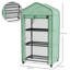 Ceciel 3 Tier Mini Greenhouse with Wheels, 130H x 69W x 49D cm, Green