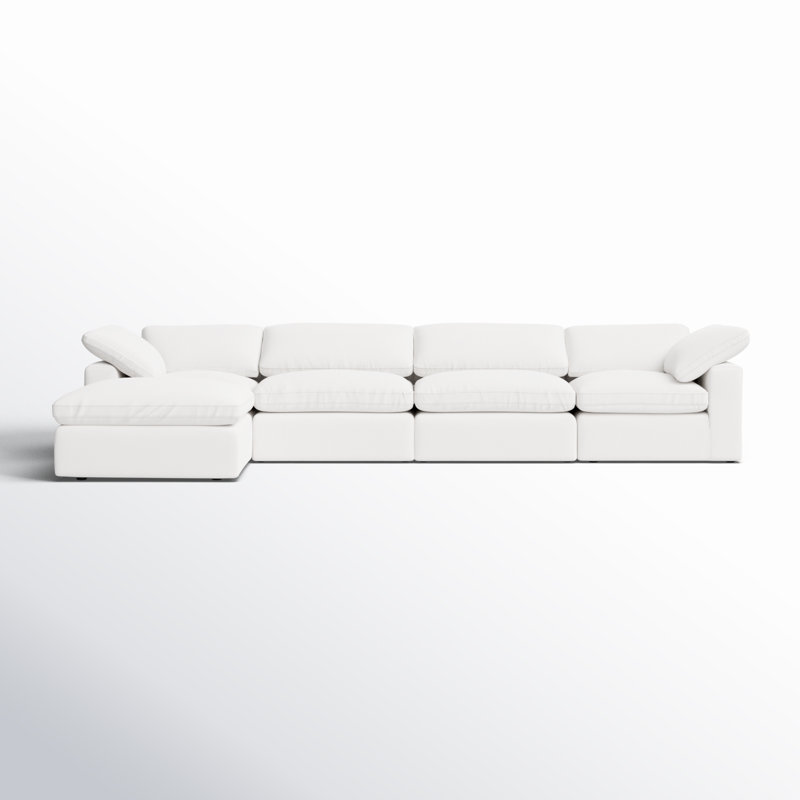 Canapé et chaise Wonardo, Tissu en coton blanc