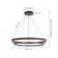 Luminaire à anneaux à DEL en aluminium rustique moderne à intensité variable 3000K-563759120