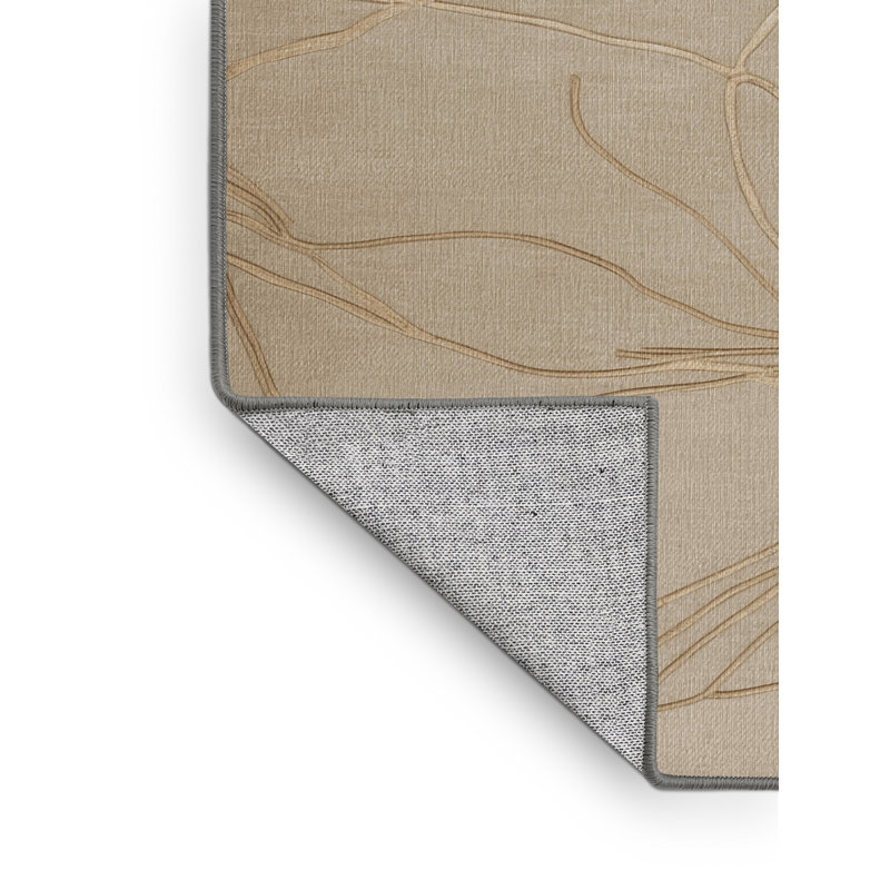 Machine Washable Abstract Gray Area Rug, Rectangle 5' x 8'