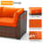Yentin Straight Wicker Loveseat with Cushions-650554574