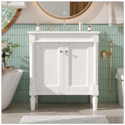 Meuble-lavabo 30 po avec lavabo en céramique