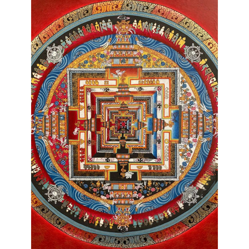 Kalachakra Mandala Thangka (Thangka sans brocart)