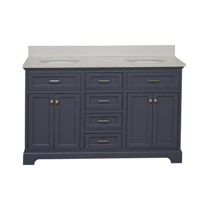 Ronnie 60'' Double Bathroom Vanity with Top