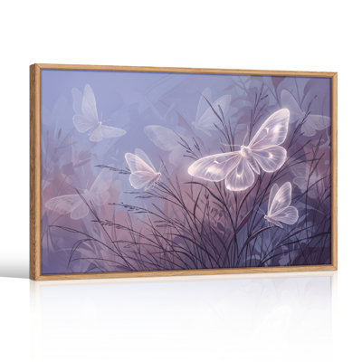 Ensemble de 1 tableau sur toile « Prairie de papillons »