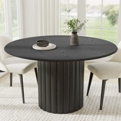 Solid Wood Dining Table Round Pedestal Kitchen Table