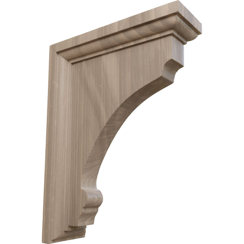 Thompson 8'' H x 2.5'' W x 6'' D Walnut Wood Corbel