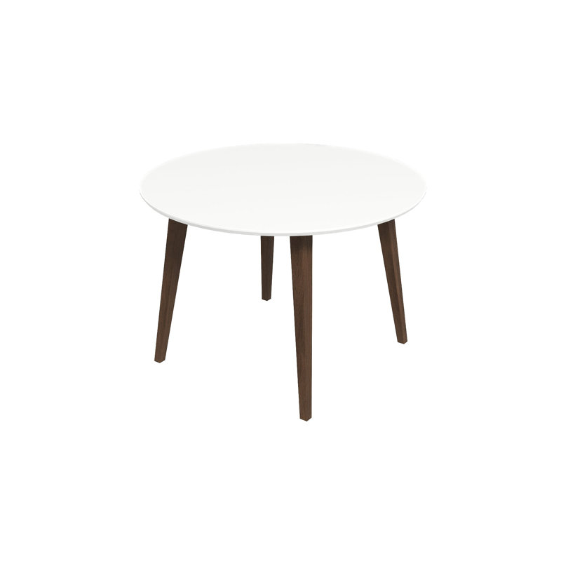 Iades rond, H 29,5 po x L 46 po x l 46 po, Gris, Blanc