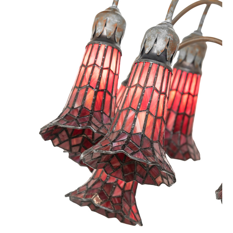 Tiffany Pond Lily Floor Lamp, Red