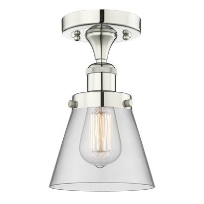 Cone 1 Light Semi-Flush Mount