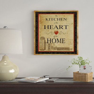« cuisine cardiaque vignette », art textuel sur toile tendue