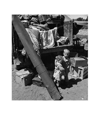 Reproduction de photo « les enfants vivant dans le parc de rambler » par dorothea lange