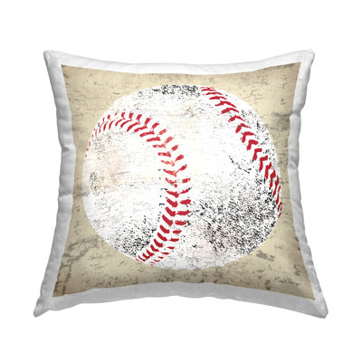 Conception de coussin décoratif de balle de baseball rustique par Peter Horjus