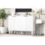 Meuble télé Modern Living, 47,2 po blanc, 2 armoires, tablettes réglables, pieds en bois massif, meuble de divertissement-85754184