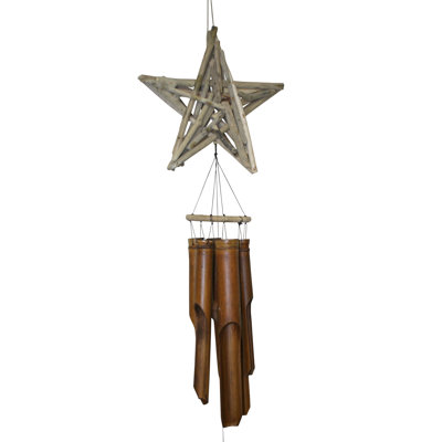 Weather Resistant Bamboo Astrology & Stars Wind Chime