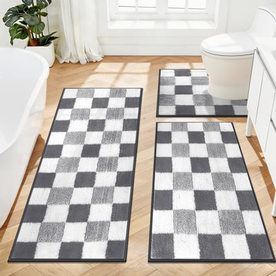 Tapis de bain absorbants et antidérapants (paquet de 3)