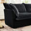 Velours côtelé gris sans accoudoirs, siège simple, avec housses amovibles, coussins à haute densité et assise spacieuse en velours côtelé doux, conception détaillée, assemblage rapide