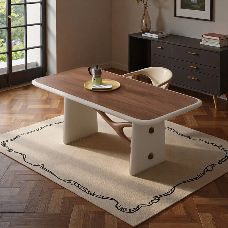 Table de salle à manger rétro haut de gamme, H 29,52 po x L 70,86 po x l 35,43 po