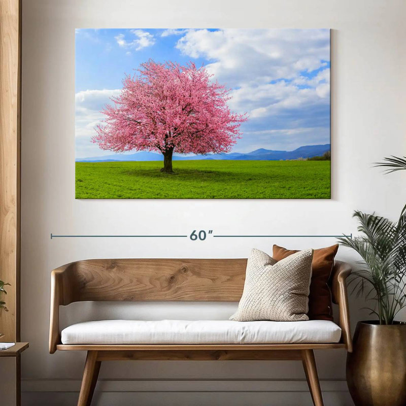 Harnek fleurissant arbre sakura, H 34 po x l 51 po