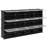 Storage Cube Organiser With 12 Cubes And Doors Black PP