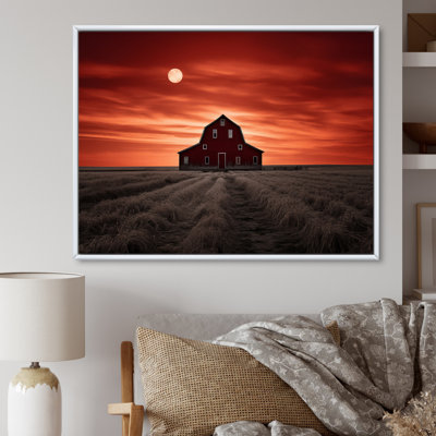 Paysage de grange au crépuscule III - reproduction
