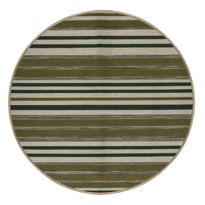  Tapis lavable rayé gris clair olive