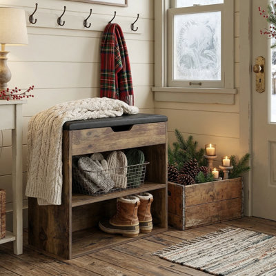 Banc de rangement pour chaussures 6 paires Marzia