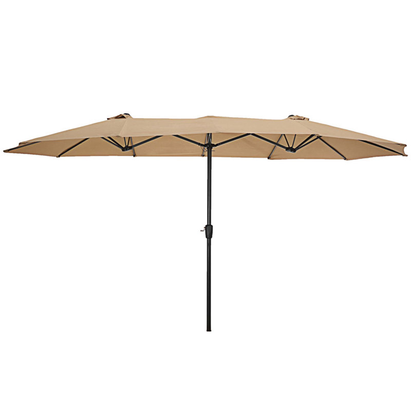 Parasol de marché rectangulaire 15 pi x 9 pi Tasia, Taupe