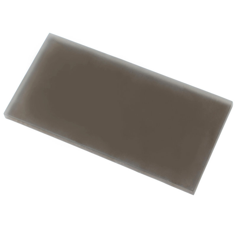 3"X 6" Matte Finished Glass Subway Tile, Ash Gray
