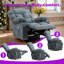 Fauteuil inclinable et pivotant de massage avec chauffage lombaire, conception à bascule avec port USB et porte-gobelets-31165874