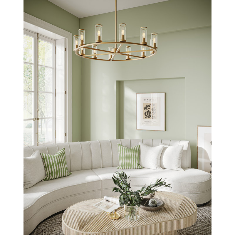 Revolve 12 - Light Chandelier, Polished Nickel