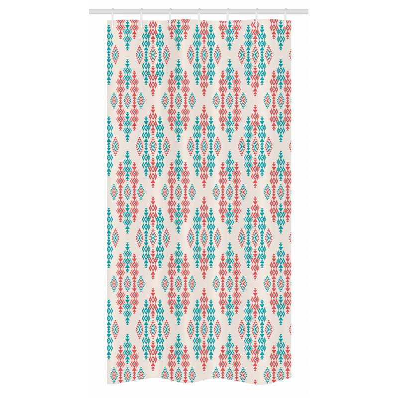 Damask Shower Curtain with Hooks Included, 36" W x 72" L