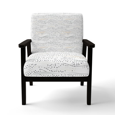 Dots Accent Chair - Dotted Wave Beige Gray Beige Arm Chair