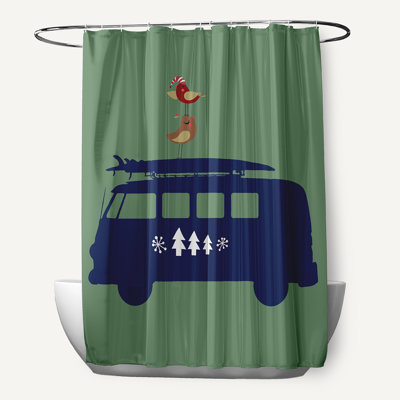 Graphic Print Shower Curtain