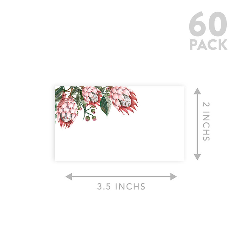 Cartes de lieu Boho Protea Flowers