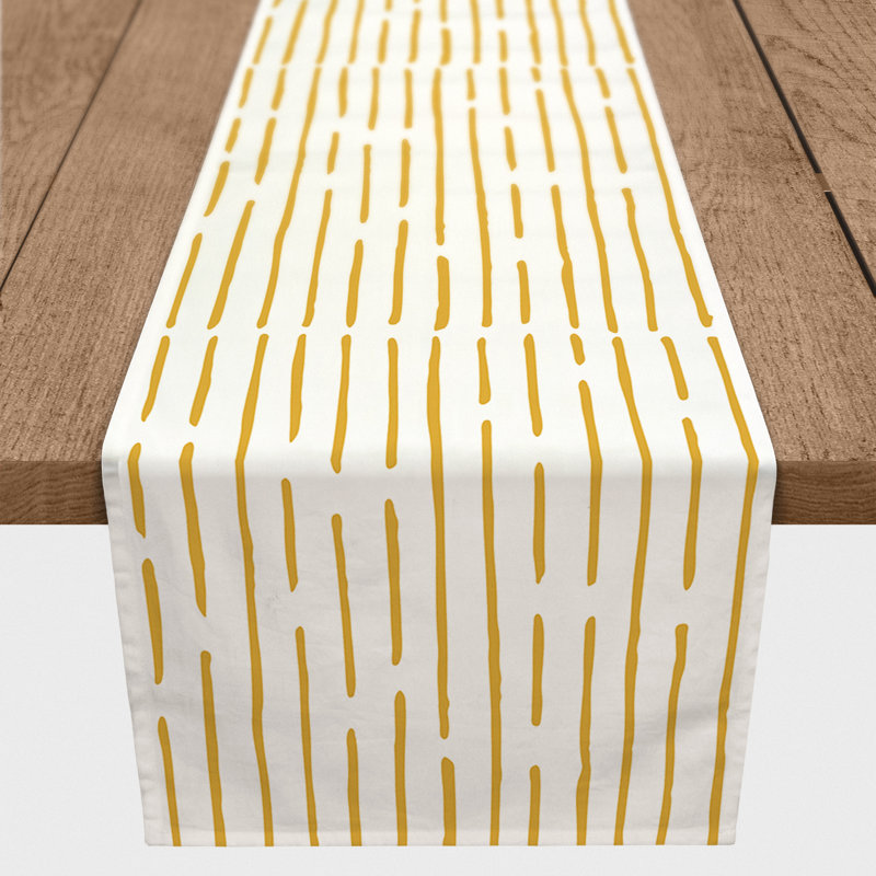 Chemin de table Radegunda, 72 po x 16 po, Jaune