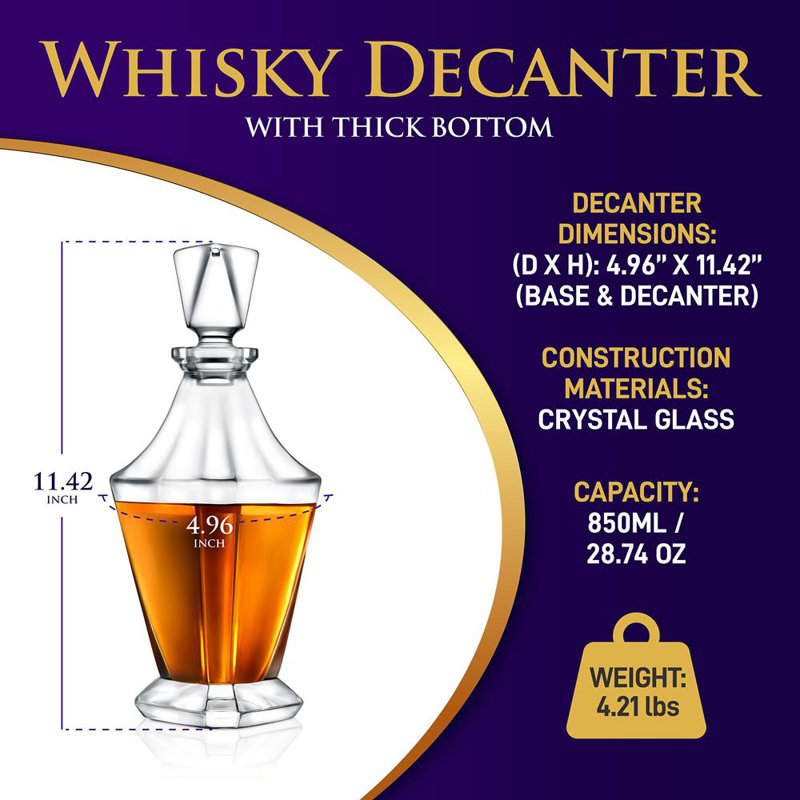 Ensemble de carafe à décanter 5 pièces Gabrialla