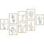 «Pastel Botanical Plant Collage Garden Nature Wilderness», impression sur papier 8 pièces-92573874-92573877