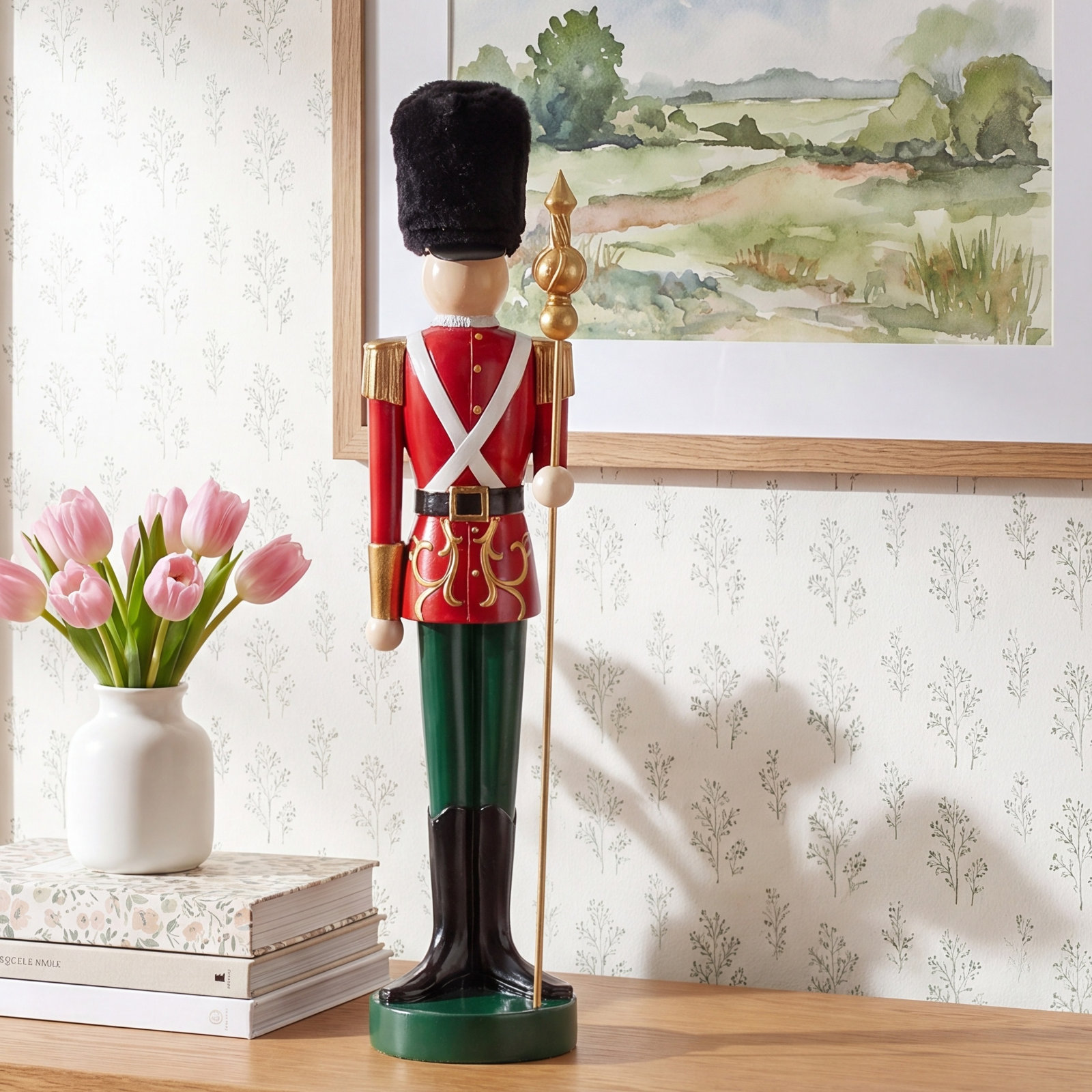Holiday Nutcracker Soldier Statue 19"H