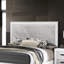 Cadre de lit transitionnel blanc pour grand lit, panneau en faux marbre sur l'Hb et Fb, fabrication en bois d'hévéa, article de décor de chambre à coucher grand lit contemporain, tête de lit design, structure en bois d'ingénierie, configuration